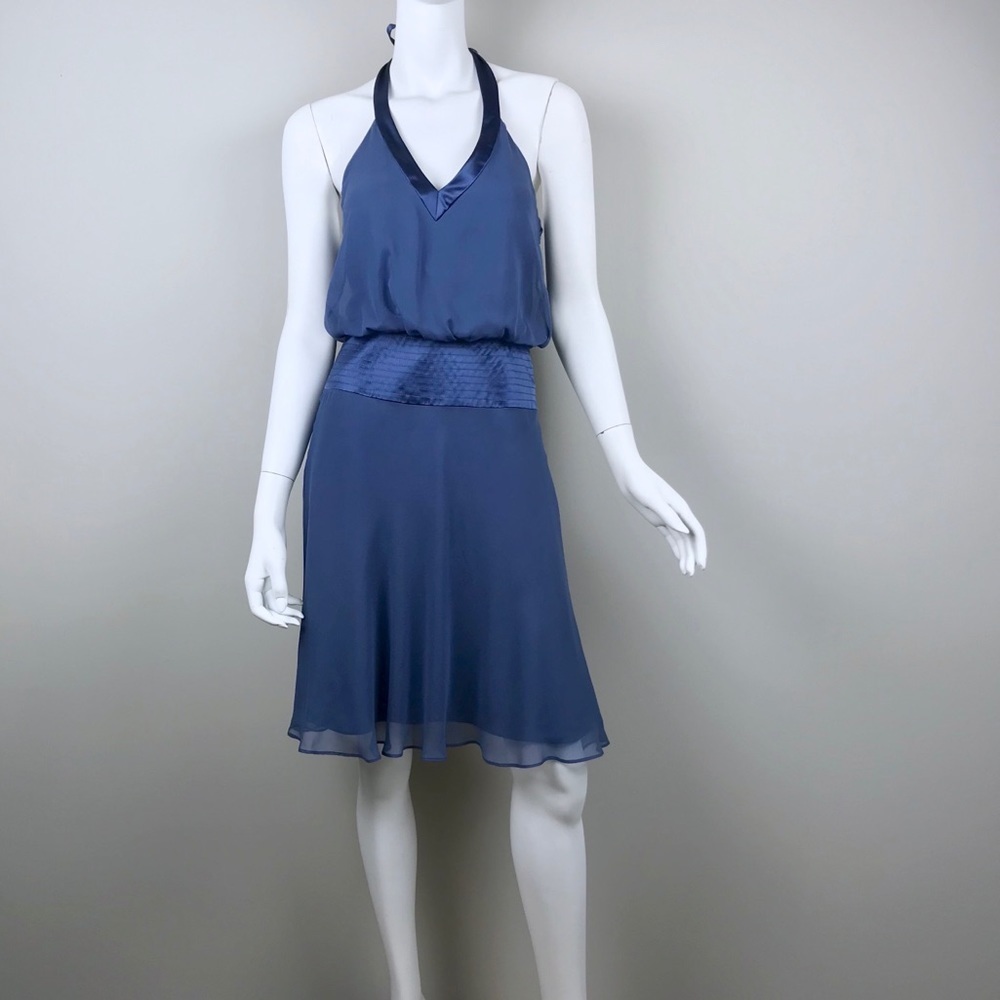 NEW {Laundry by Shelli Segal} Silk Halter Dress